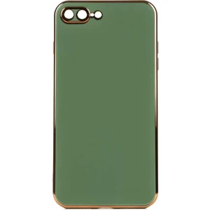 Apple iPhone 8 Plus Kılıf Gold Köşeli Renkli Lüx Kapak