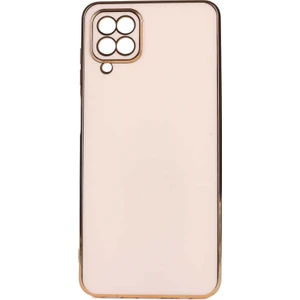 Galaxy A12 Kılıf Gold Köşeli Renkli Lüx Kapak