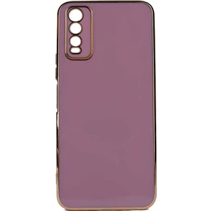 Vivo Y20 Kılıf Gold Köşeli Renkli Lüx Kapak