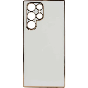 Galaxy S22 Ultra Kılıf Gold Köşeli Renkli Lüx Kapak