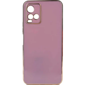 Vivo Y21S Kılıf Gold Köşeli Renkli Lüx Kapak