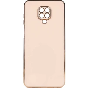 Aqua Aksesuar Xiaomi Redmi Note 9 Pro Kılıf Gold Köşeli Renkli Lüx Kapak