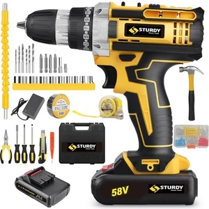 Japon Technology 54V8AH P-Q-Tseri Darbeli Metal Şanzuman Şarjlı Çift Akülü Matkap 39PRÇ Uç Setli