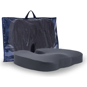Visco Ortopedik Koksiks Oturma Minderi 44 x 36/7 cm, Gri