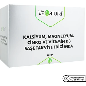 Kalsiyum, Magnezyum, Çinko Ve Vitamin D3 30 Saşe