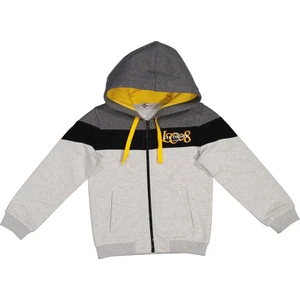 Lee Cooper Victor Erkek Çocuk Kapüşonlu Sweatshirt Gri Melanj