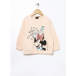 Minnie Mouse Baskılı Lisanslı Sweatshirt Pamuklu