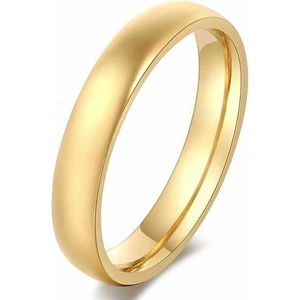 4 mm Altın Kaplama Çelik Alyans Yüzük