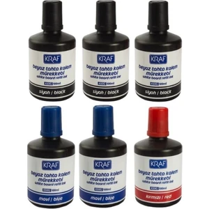 Beyaz Yazı Tahtası Mürekkebi Seti 100ML x 6 Adet