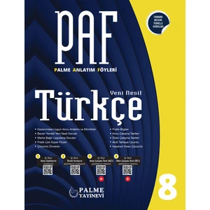 Palme Yayıncılık PAF 8. Sınıf Türkçe Anlatım Föyleri Kurumsal