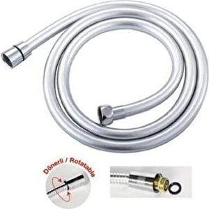 Pvc Silver Grohe Tip Duş Spiral Hortumu