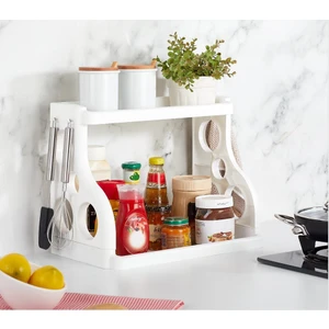 Frapan Home 2 Katlı Plastik Raf Mutfak Dolap Tezgah Üstü Düzenleyici Baharatlık Organizer