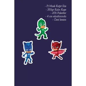 Neşeli Günlerim Pj Mask Kağıt Figür Objeler