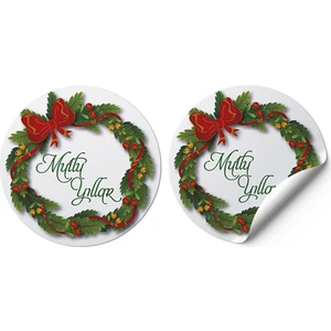 Gg Genç Girişimci Mutlu Yıllar Kuşe Sticker 4 x 4 cm 35 Adet
