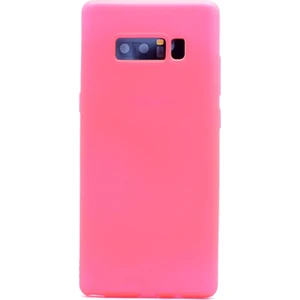 Apsuwa Samsung Galaxy Note 8 Kılıf Premier Silikon Kılıf+3d Cam Pembe