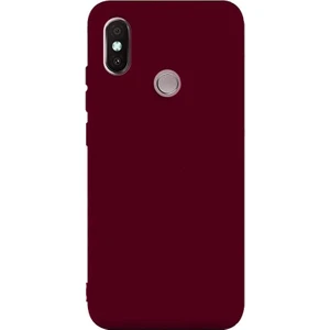 Apsuwa Xiaomi Redmi Note 6 Pro Kılıf Premier Lüx Yumuşak Silikon Mürdüm