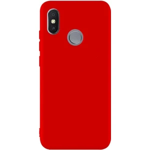 Apsuwa Xiaomi Redmi Note 6 Pro Kılıf Premier Lüx Yumuşak Silikon Kırmızı