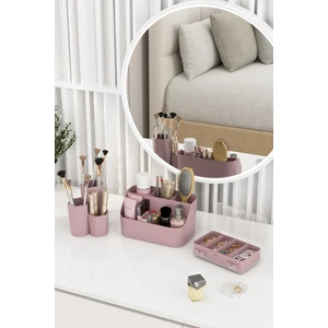 Dovi Home Makyaj Düzenleyici ve Kozmetik Saklama Kutusu Organizer 3'lü Set