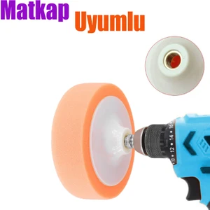 Oto Araç Araba Polisaj Süngeri Turuncu Oto Pasta Cila Parlatma Pedi 150 Mm M14 Uyumlu