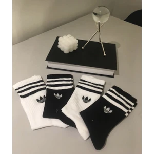 Ays Socks Boutique 4 Lü Tenis Boy Üç Çizgili Spor Çorap