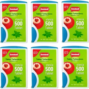 Stevia Tablet Tatlandırıcı 6 x 500 Tablet