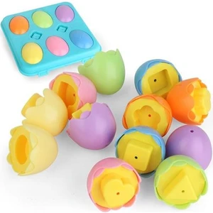 Montessori Oyuncaklar Öğrenme Matematik Eğitici Oyuncaklar Akıllı Yumurta Çocuklar İçin 3D Puzzle Oyunu Popüler Oyuncak Yapboz Karışık Şekil Araçları | Matematik Oyuncakları (Yurt Dışından)