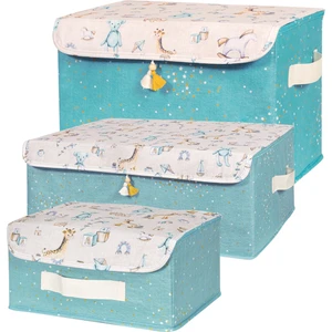 Baby Çok Amaçlı Püsküllü Kapaklı Kutu Düzenleyici Çok Amaçlı Organizer Kutu  - 3lü Set