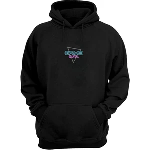 The Wert  Game Over Baskılı Siyah Sweatshirt