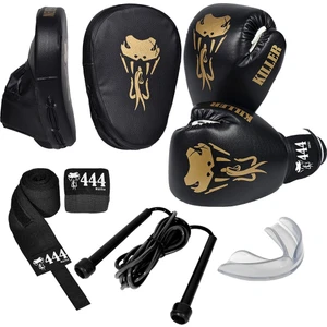 444 Marka Boks Lapası Boks Eldiveni Seti Boks Bandajı Dişlik ve Atlama Ipi Boks Eldiveni Seti Vuruş Lapası