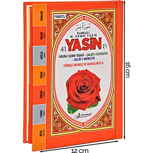 Yasini Şerif Kitabı - Çanta Boy - 128 Sayfa - Ciltli - Pembe Renk - Fetih Yayınları - Mevlid Hediyeliği