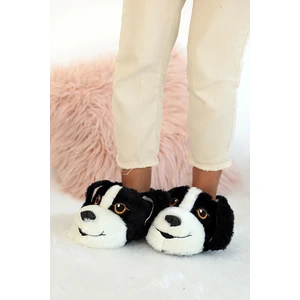 Pembe Potin Sevimli Köpek Kalın Taban Moda Unisex Panduf 001-999-22
