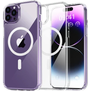 Bilişim Aksesuar  ıphone 14 Pro Max Uyumlu Kılıf Magsafe Wireless Kablosuz Şarj Destekli Sararmaz Şeffaf