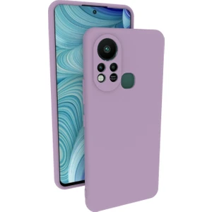 Infinix Hot 11S Kamera Korumalı Lila Silikon Rubber Kılıf Arka Kapak