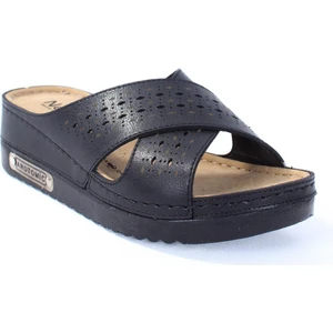 DZA37-3025 Siyah Günlük Ortopedik Kadın Terlik