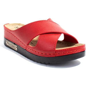DZA37-3029 Kırmızı Günlük Ortopedik Kadın Terlik