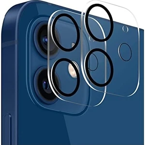 Iphone 12 (2 Adet) Camera Koruma Lens Camı Siyah Camera Protection Black