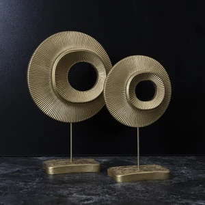 Vip Sanat Dekoratif Gold Halka 2'li