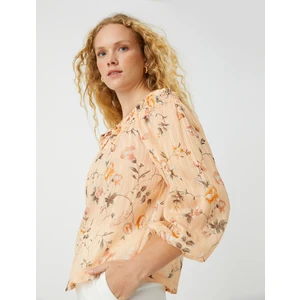 Omzu Açık Şifon Bluz