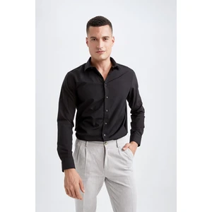 Slim Fit  Poplin Uzun Kollu Gömlek R4340AZ22AU