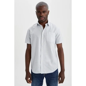 Regular Fit Çizgi Desenli Kısa Kollu Gömlek R1113AZ21SM