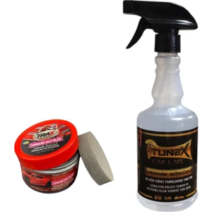 Oto Araç Güneş Yanık Giderici Vernik Sökücü (500ml) + Süper Parlaklık Üstün Koruma Pasta Cila Çizik Giderici Carnauba (250ml)  2'li Paket 