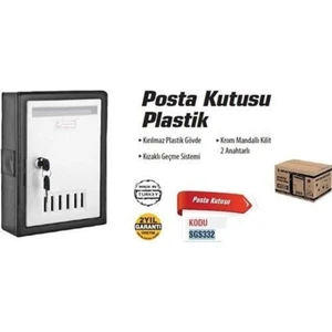 Posta Kutusu 332 Plastik Iki Anahtarlı