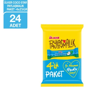 Cocostar Hindistan Cevizli 4'lü Paket 24 x  25 gr