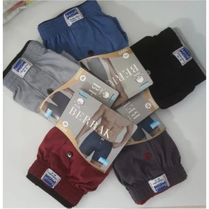 Penye Çok Renkli 5'li Erkek Boxer Rahat Bol Kesim