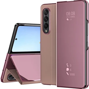 Samsung Galaxy Z Fold 4 Kaplama Aynası Sert Pc Pu Tam Darbeye Dayanıklı Koruma Cep Telefonu Kılıfı Kapağı (Yurt Dışından)