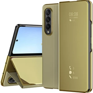 Samsung Galaxy Z Fold 4 Kaplama Aynası Sert Pc Pu Tam Darbeye Dayanıklı Koruma Cep Telefonu Kılıfı Kapağı (Yurt Dışından)