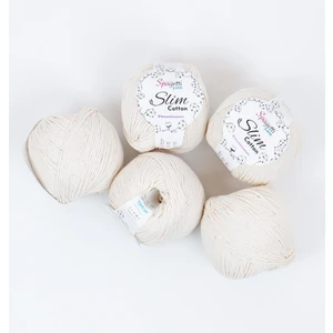 Spagetti Yarn Slim Cotton Plus Şeker Beyaz 5'li Set
