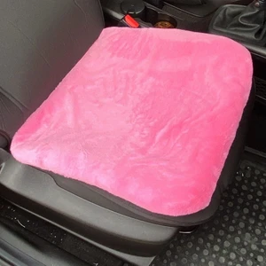 Oto Aksesuarcım Yumuşak Tüylü Peluş Serme Oto Koltuk Koruyucu Minder Ön Tekli Şeker Pembe