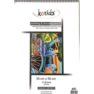 Kosida Painiting & Drawing Blok Çok Amaçlı Resim Defteri 180 gr 35 x 50 cm 15 Yaprak Grenli Kağıt KHM-20-181