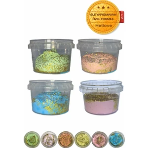Simli Slime 4 Lü Slime Ele Yapışmayan Slime Slaym Pofuduk Slime